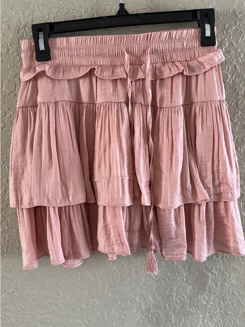 Women's Pink Tiered Ruffle Mini Skirt - Picture 2 of 3